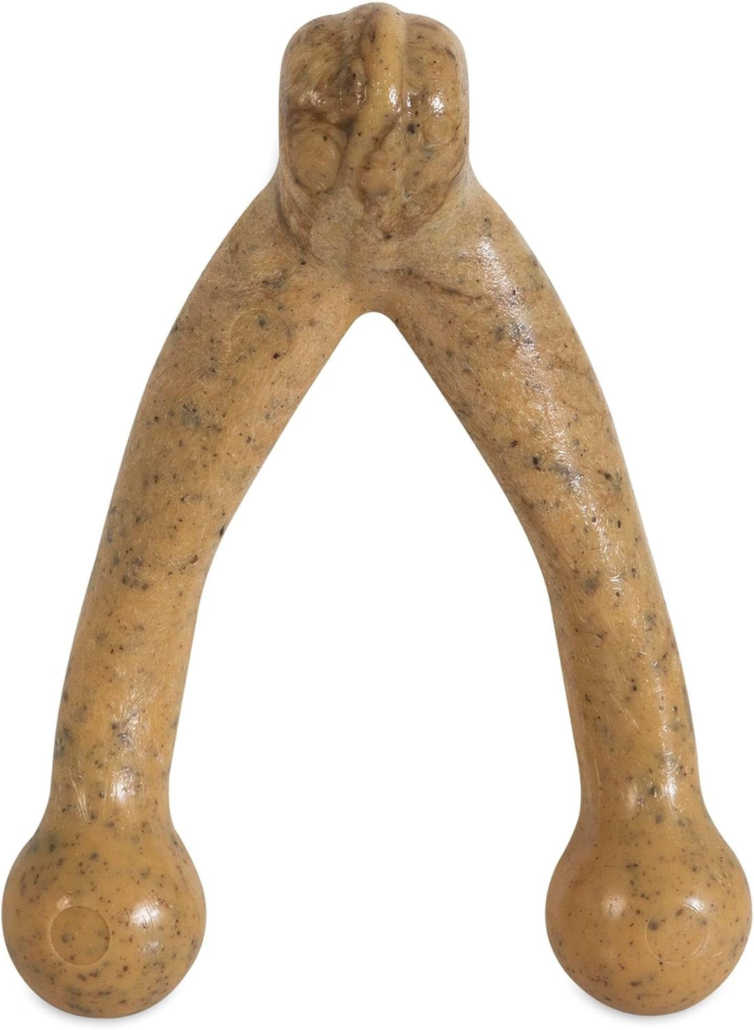 Wishbone Barkbone - Nylon Chew Toy for Aggressive Chewers - Peanut Butter Flavor - 5.38"