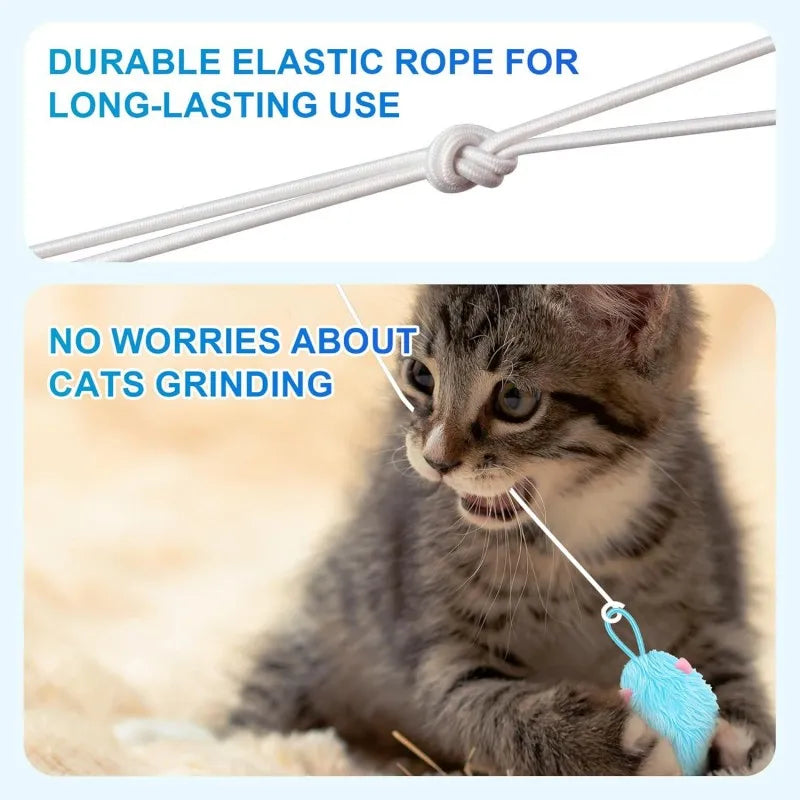 Remote-Controlled Cat Toys Swing Sticky Disc Elastic Hanging Door Teasing Cat Rope Long Rope Teasing Cat Cat Toy Pet Kitten Toy