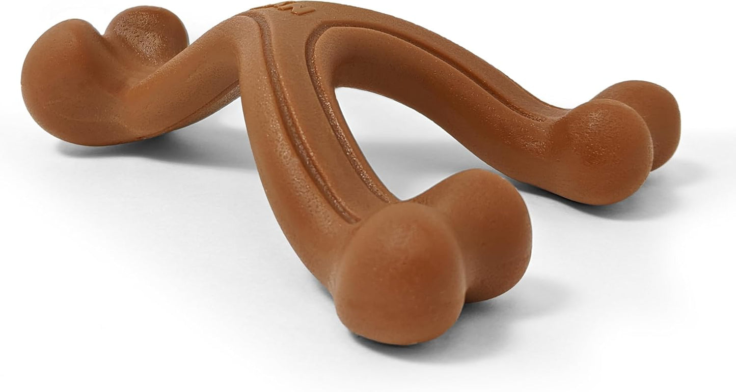 Ergonomic Hold Wishbone Power Chew Toy for Dogs, Dog Toys for Aggressive Chewers, Bison Flavor, Small - up to 25 Ibs, 1 Count