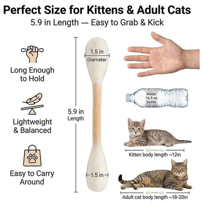 Giant Q Tip Cat Toy, Cotton Swabs Cat Toys with Catnip, 6 Pk Interactive Felt Kitty Kicker Toy Sticks, Big Kitten Chew Dental Teething, Set of 6 Soft Plush Kicker Toys